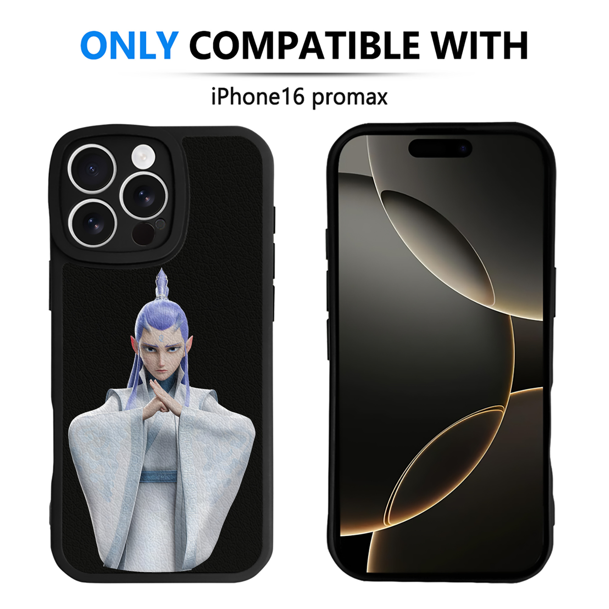 （画像用） Ne Zha 2 ナタ 魔童の大暴れ 【iPhone 16シリーズ対応】シリコンスマホケース（レザー調） 材質：シリコン